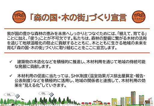 『森の国・木の街』づくり宣言